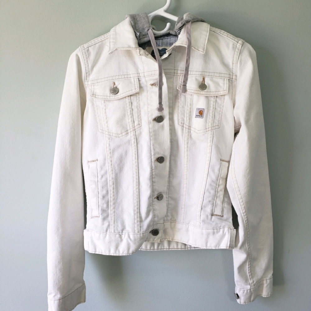White Denim Carhartt Jacket